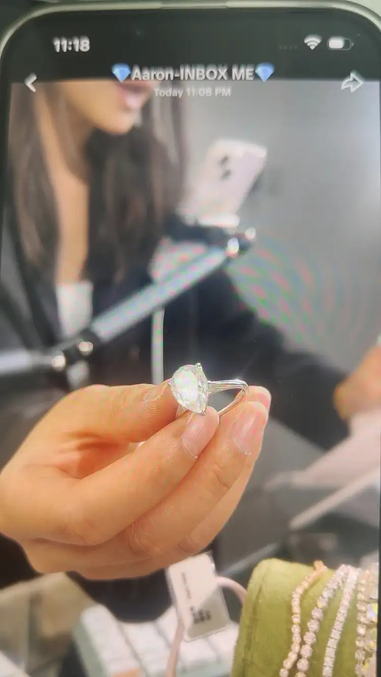coco-5ct pear 925 silver size 5.5