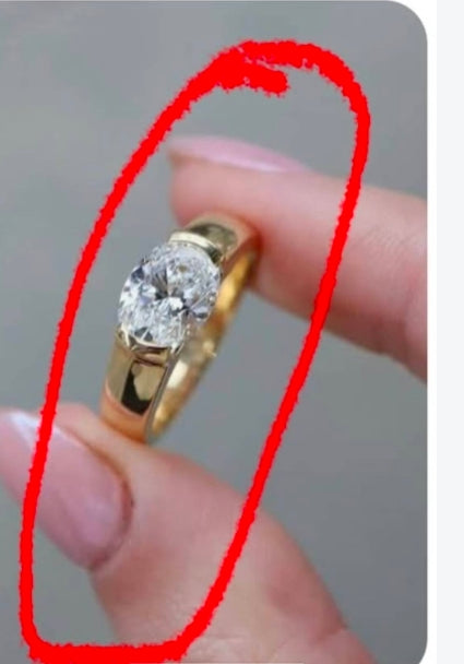 Marise- 10K gold  2ct oval setting ring