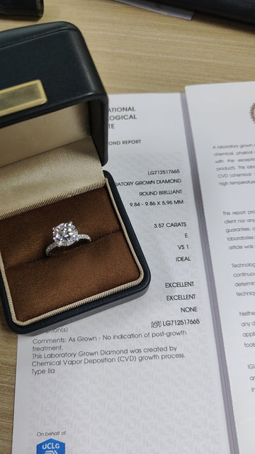 #1025-3 Melissa Lastorino -ring 3.5ct round cut