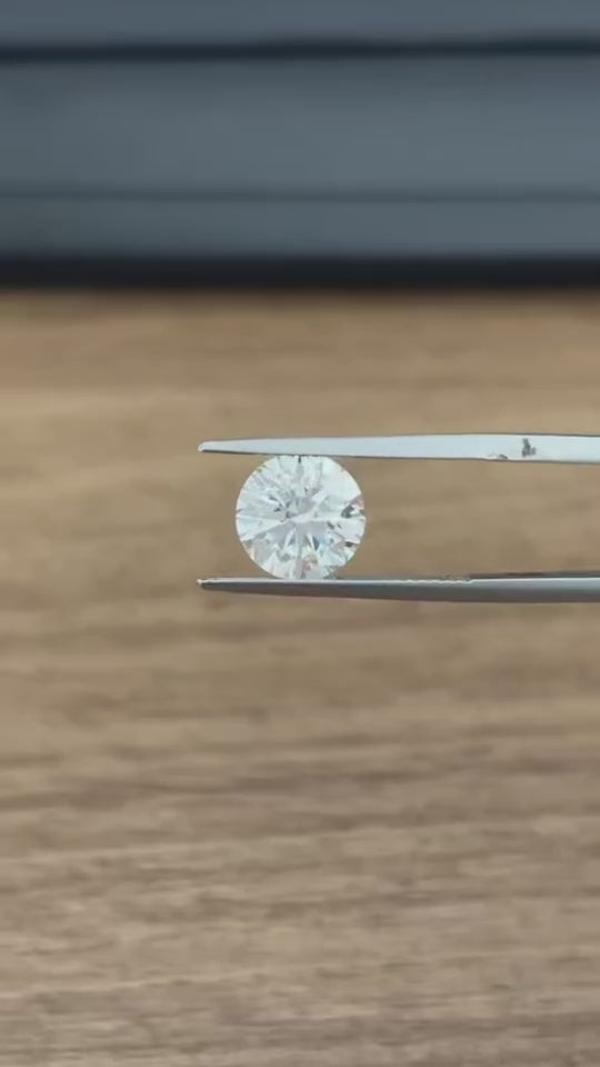 NJ 1ct round diamond pendant 14k white gold