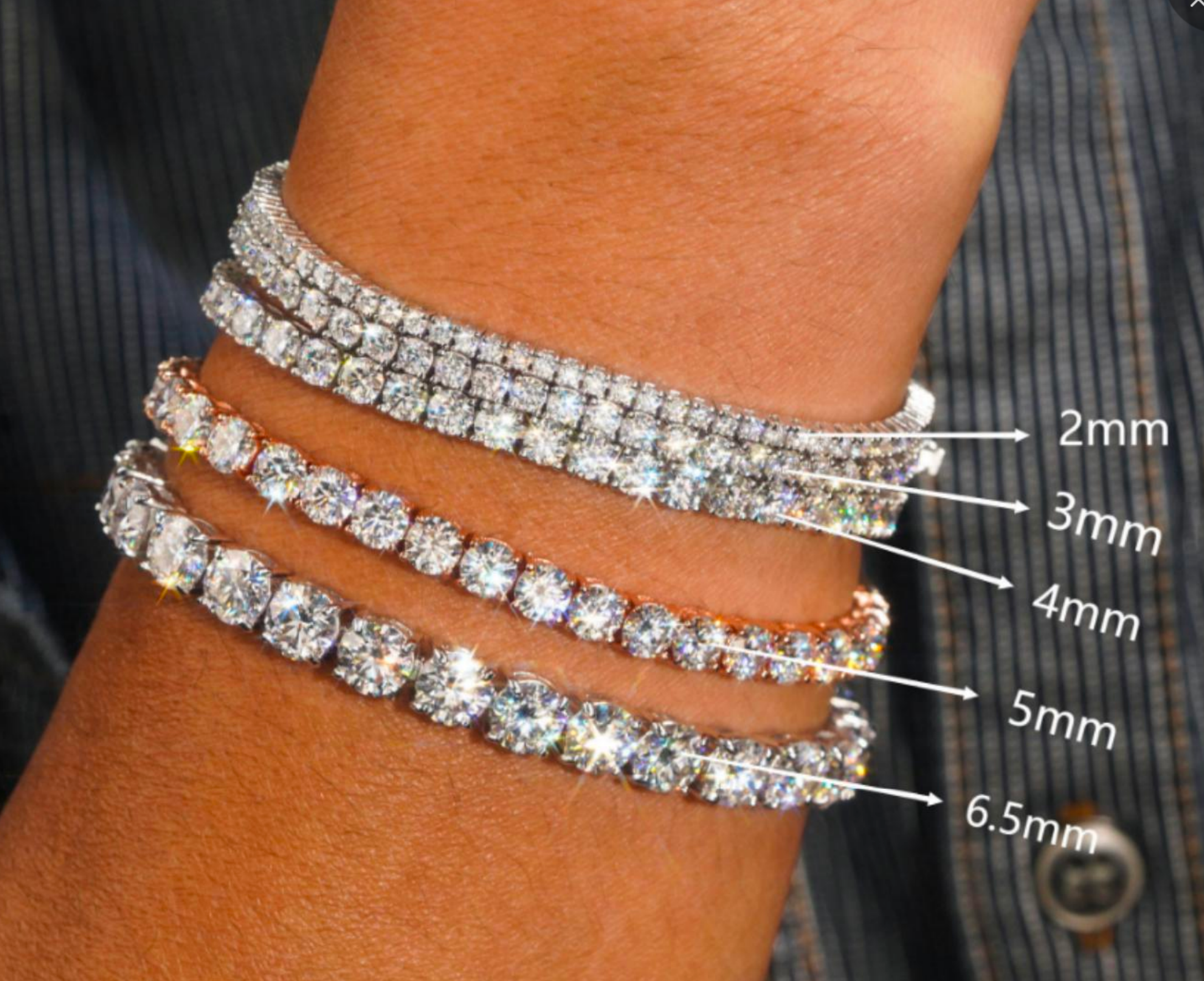 Melissa-  silver tennis Bracelet, Deposit only