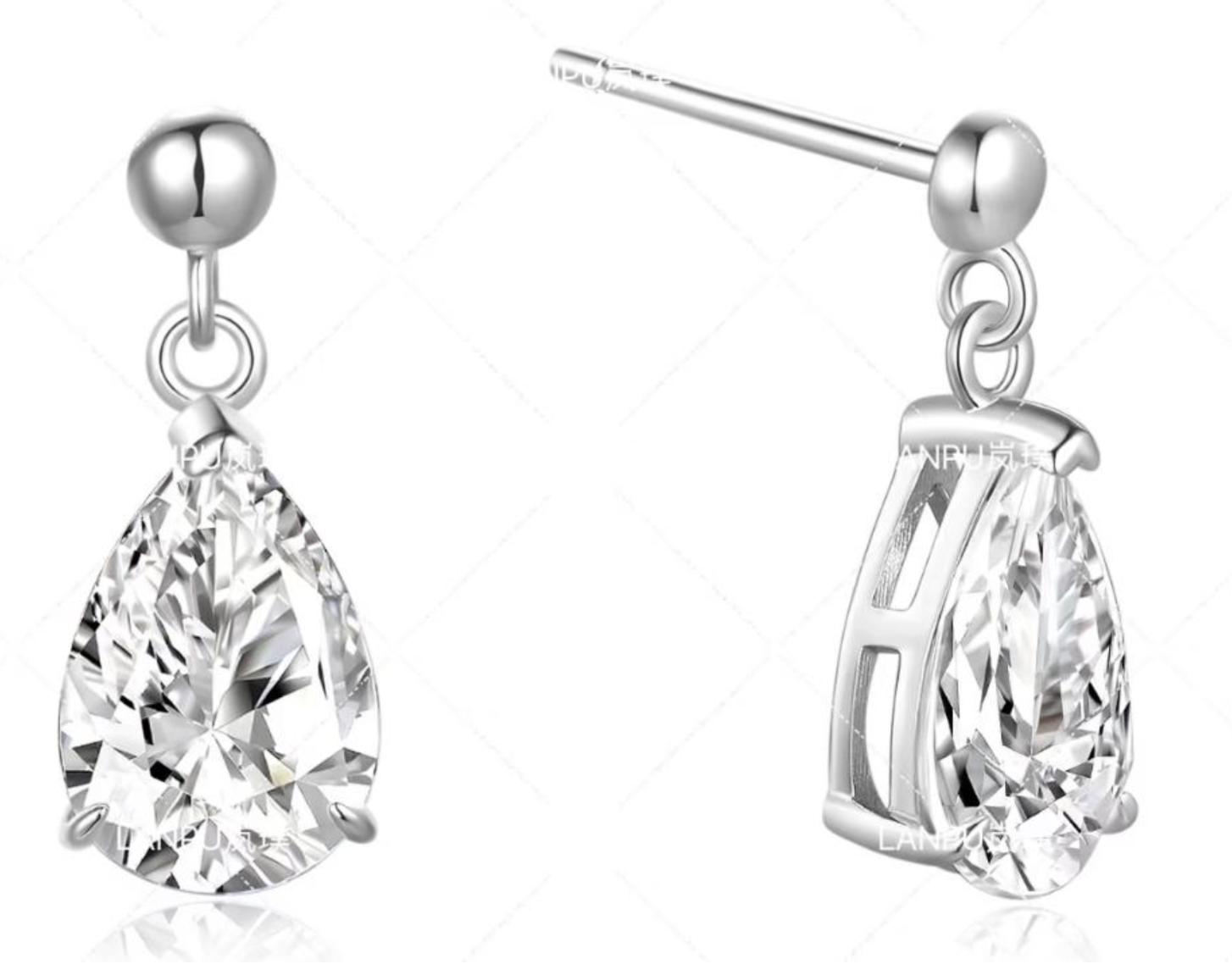 Som  10 k earring, 1ct o Each side, light pink