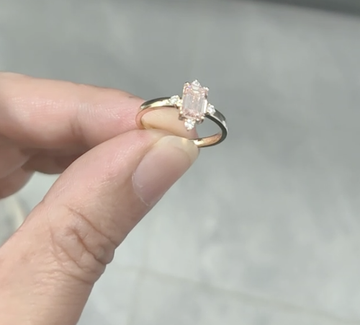 Loveal  pink emerald ring+gits 18k, size 6, pay rest 1000 left
